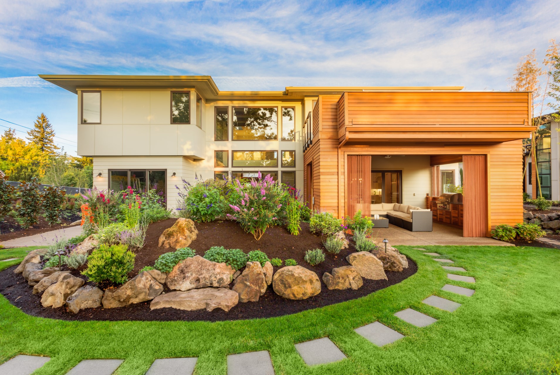 Landscaped yard with strong curb appeal.