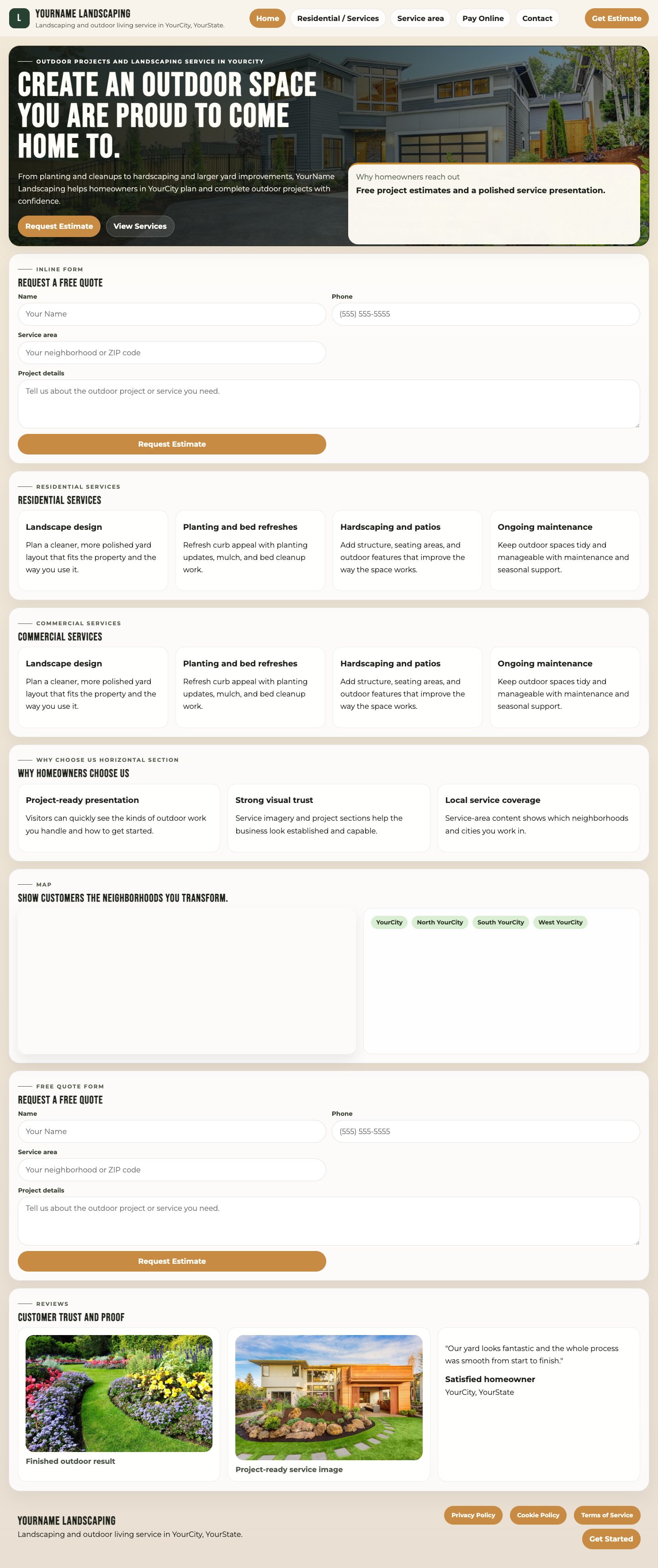 Preview of Landscaping Website Template 2