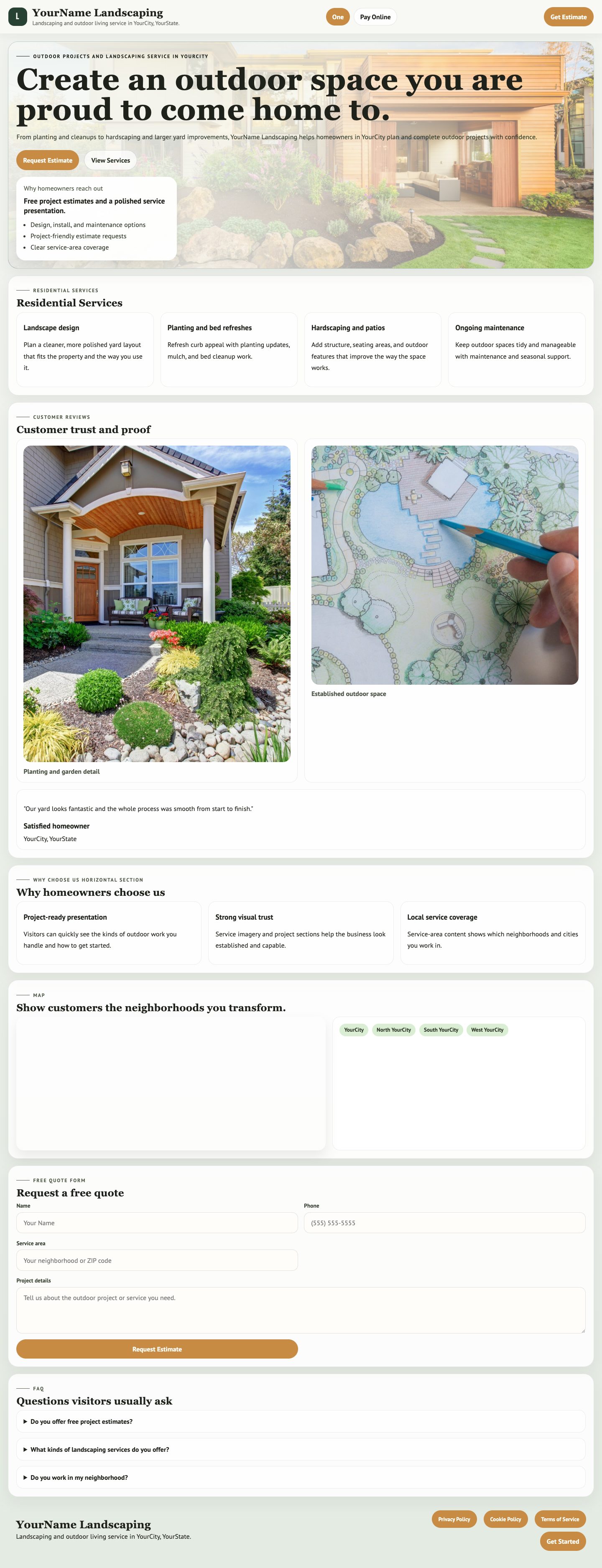 Preview of Landscaping Website Template 3
