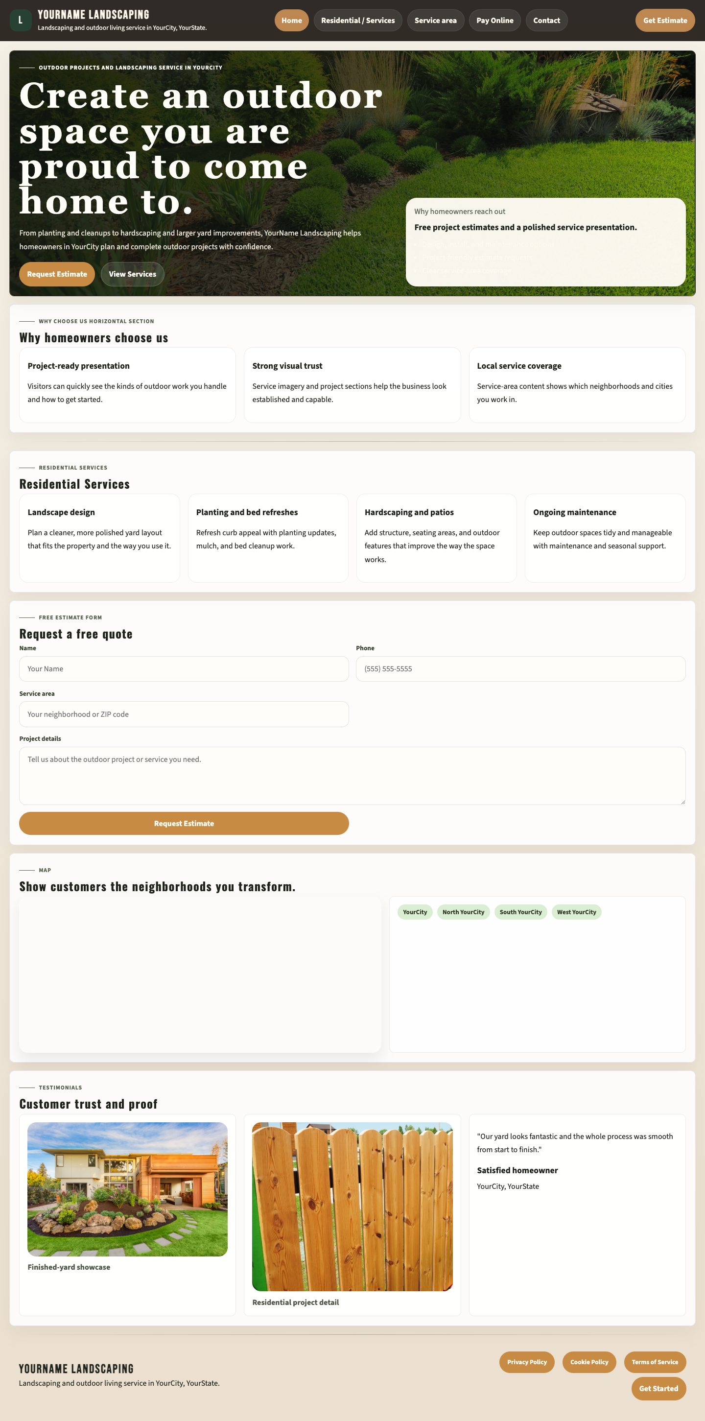 Preview of Landscaping Website Template 4