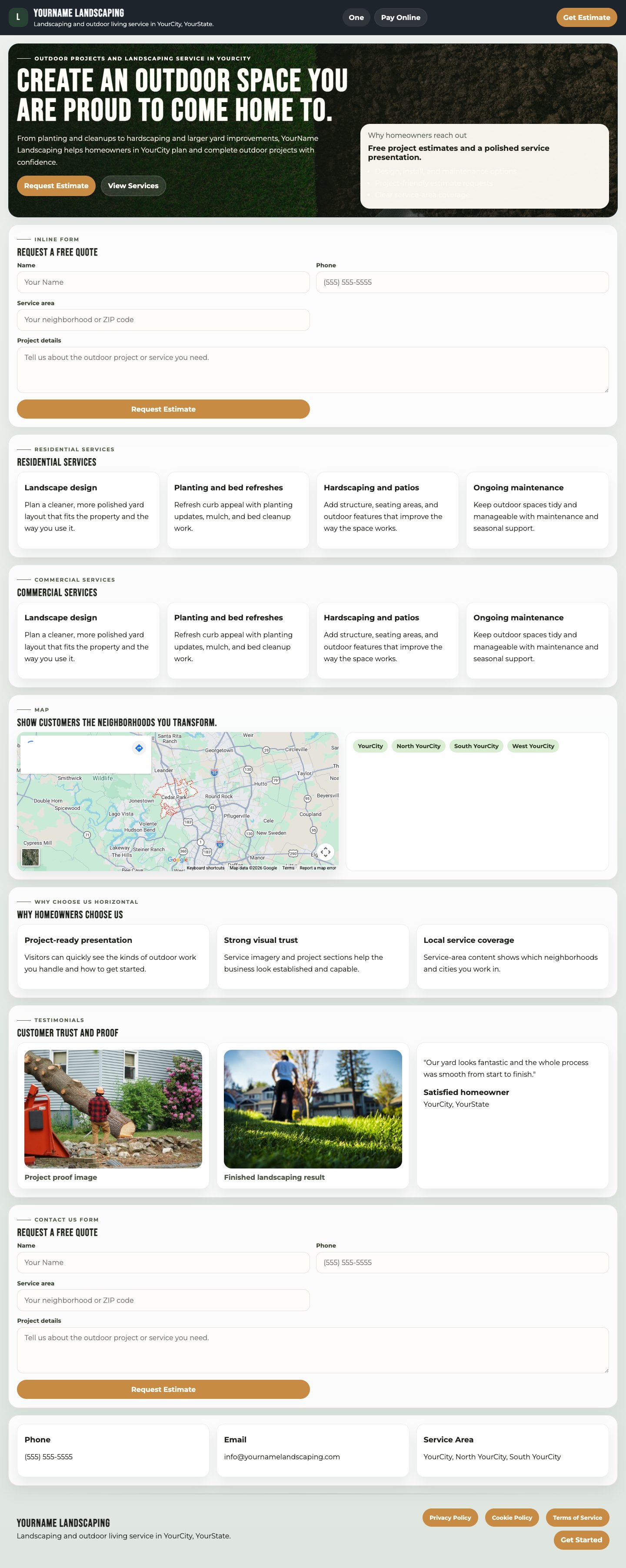 Preview of Landscaping Website Template 6